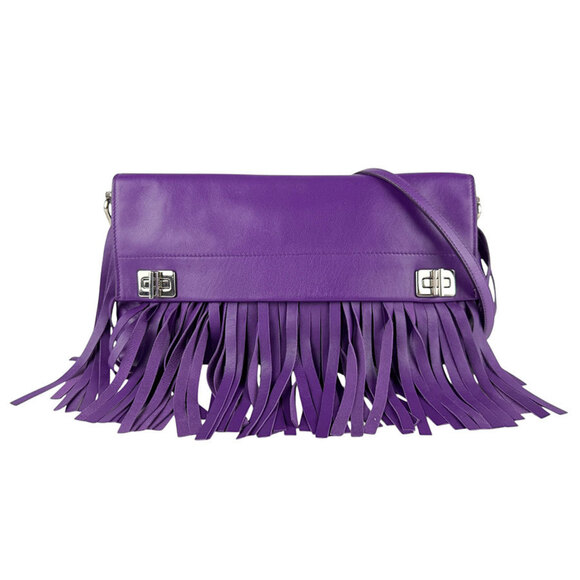 Prada Handbags - PRADA Purple Leather Shoulder Bag